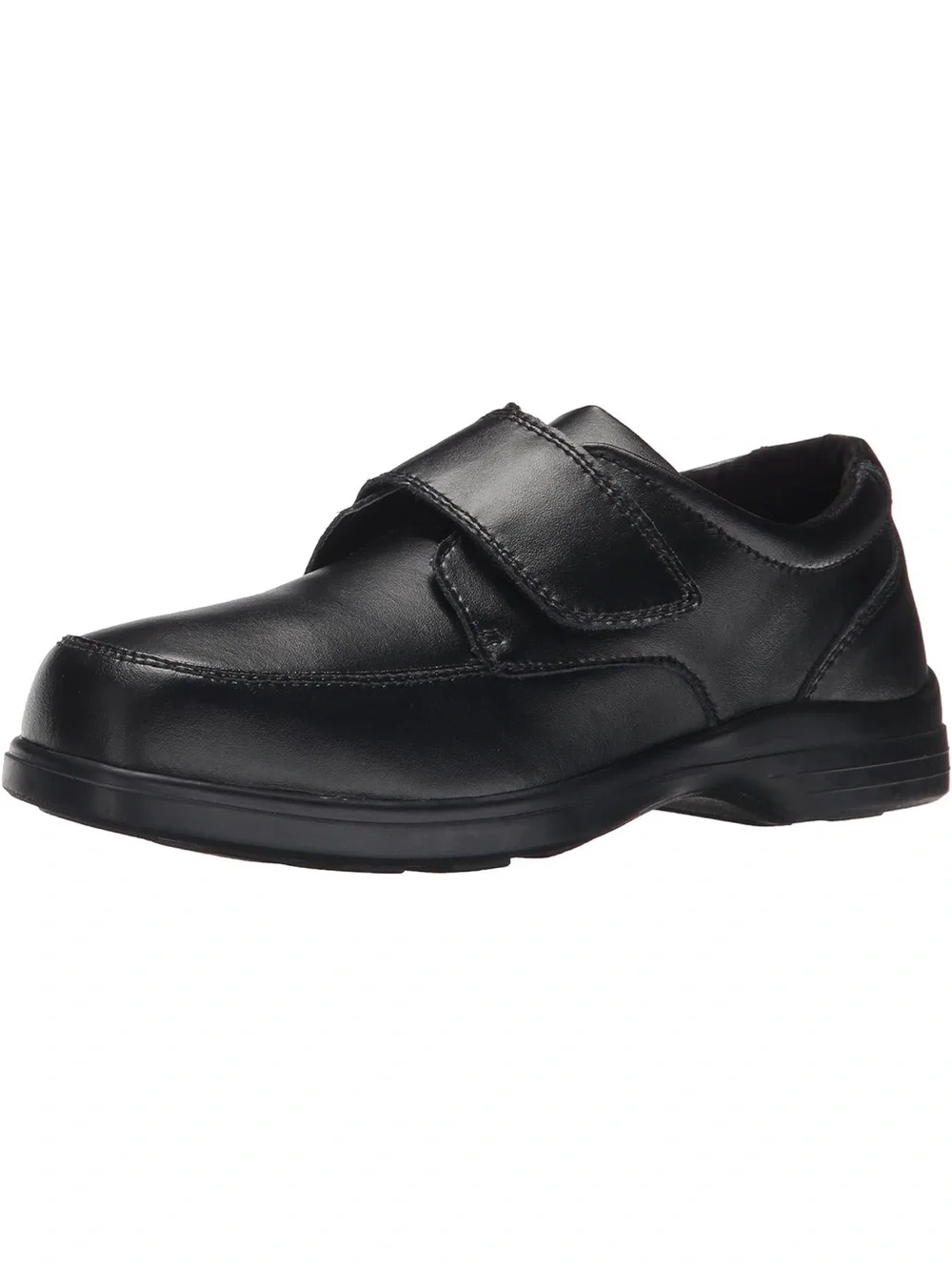 Hush Puppies Boy Gavin Leather Velcro Strap Dress Shoe